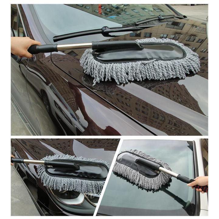 Maximus Car Big Duster and Wash Brush - Dusting for Car | Microfiber Expandable Wet & Dry Use Duster