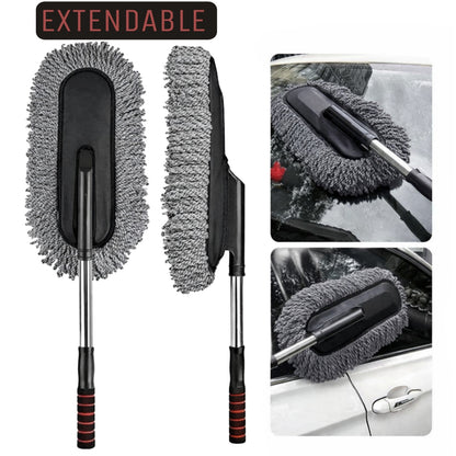 Maximus Car Big Duster and Wash Brush - Dusting for Car | Microfiber Expandable Wet & Dry Use Duster