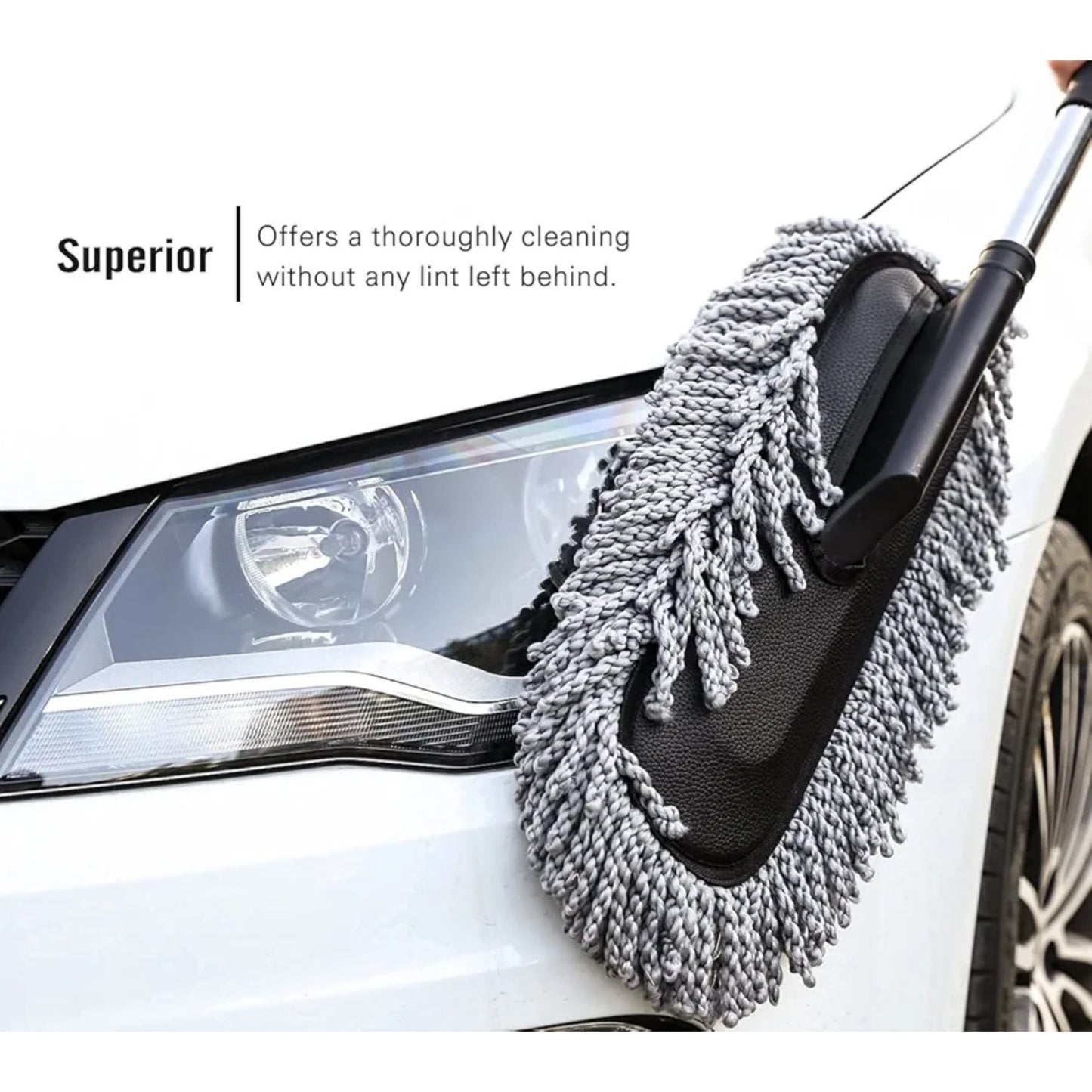 Maximus Car Big Duster and Wash Brush - Dusting for Car | Microfiber Expandable Wet & Dry Use Duster