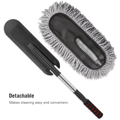 Maximus Car Big Duster and Wash Brush - Dusting for Car | Microfiber Expandable Wet & Dry Use Duster