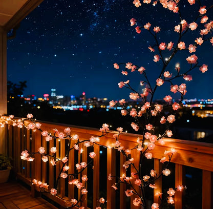 Premium Artificial Leaves Bail | 7 Ft LED Fairy Lights | Battery Operated