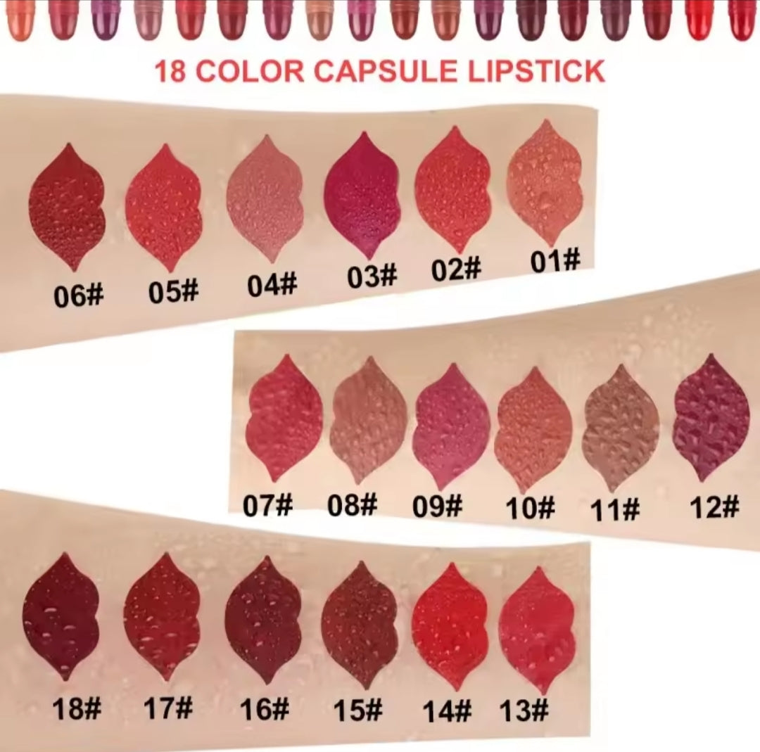 Pack Of 18 Colors Capsule Lipstick Set
