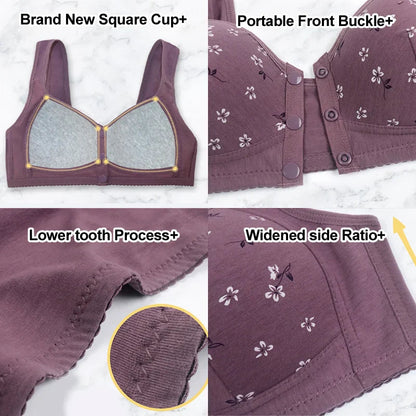 Anti Sagging Front Open Cooling Cotton Bra - Pack Of  3
