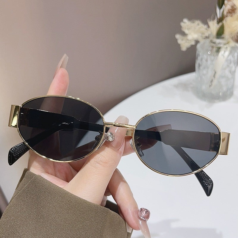 Retro Oval Sunglasses – UV400 Polarized