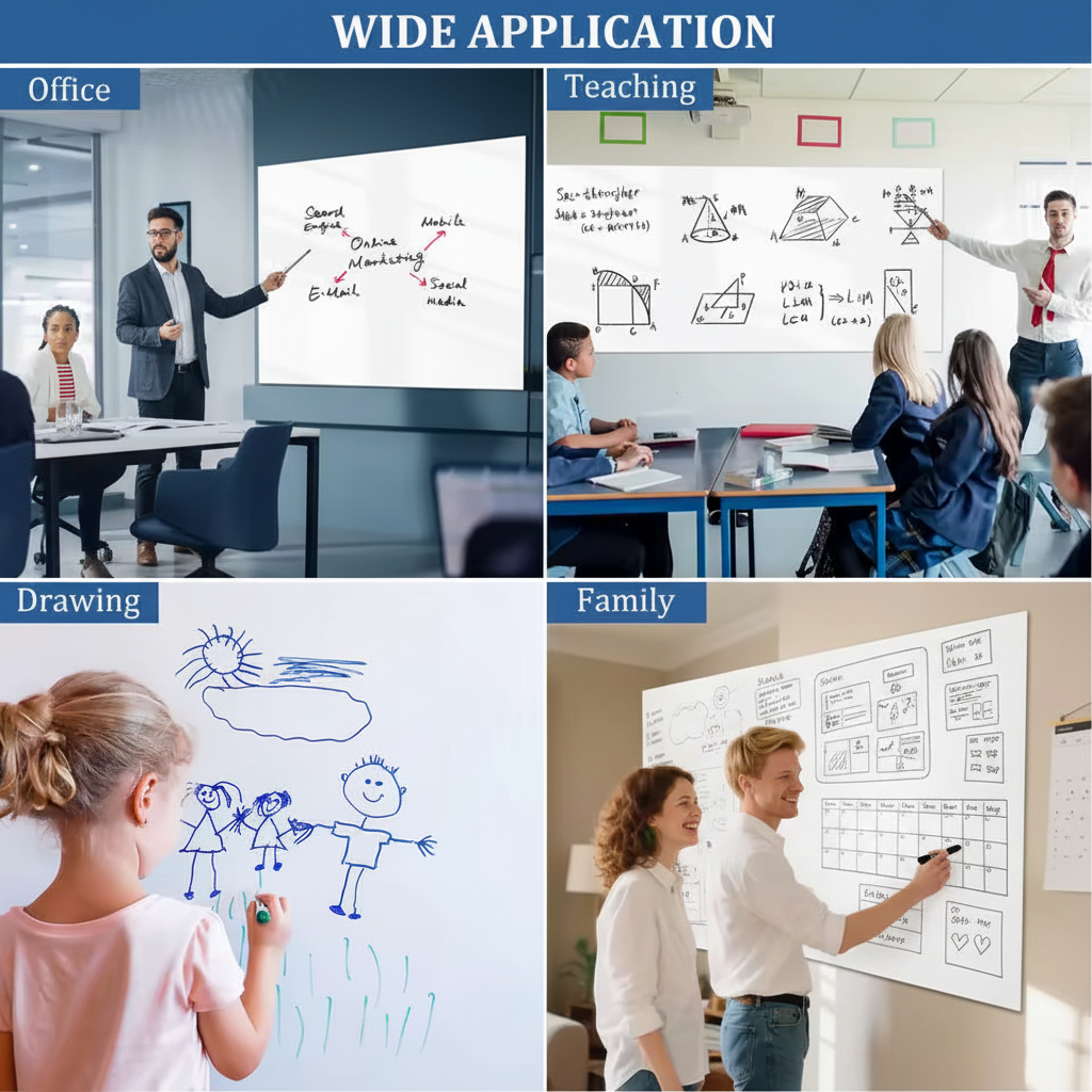 Self-Adhesive Whiteboard Sticker Roll | FREE Whiteboard Markers